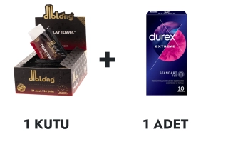 Diblong Mendil ve Durex Extreme Prezervatif 10'lu
