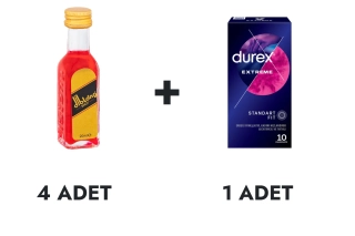 Diblong Shot İçecek 4 Adet ve Durex Extreme Prezervatif 10'lu