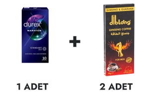 Durex Maraton Prezervatif 10'lu ve Diblong Kahve 2 Adet