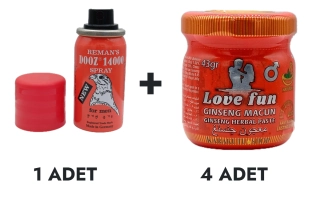 Reman's Dooz 14000 Sprey ve Love Fun Macun Küçük 4 Adet