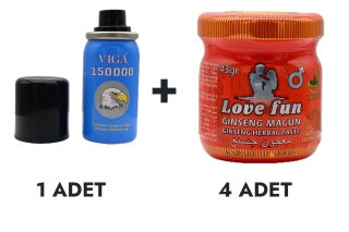 Viga 150000 Sprey ve Love Fun Macun Küçük 4 Adet