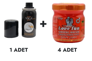 Viga 50000 Sprey ve Love Fun Macun Küçük 4 Adet