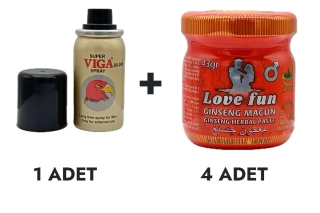 Viga 60000 Sprey ve Love Fun Macun Küçük 4 Adet